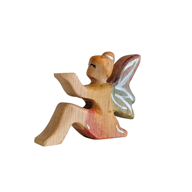 Wooden Sitting Fairy - Light