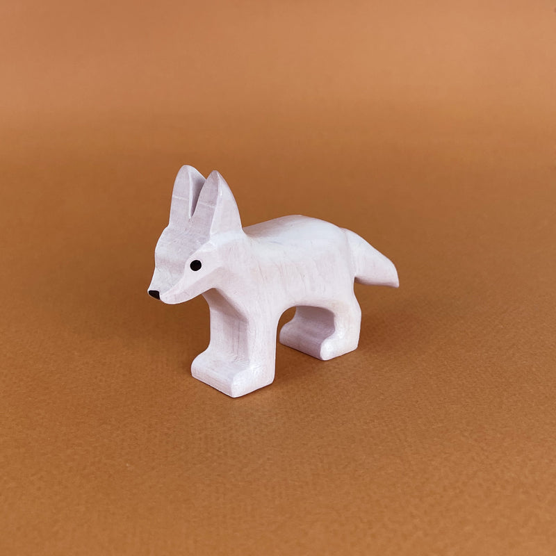 Wooden Fennec Fox - White