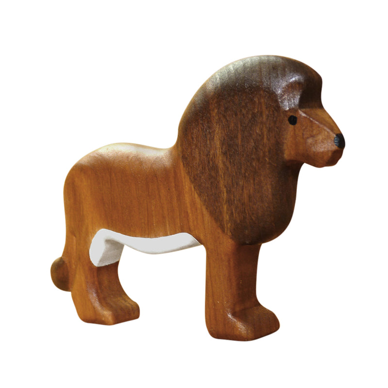 Lion Wooden Figure