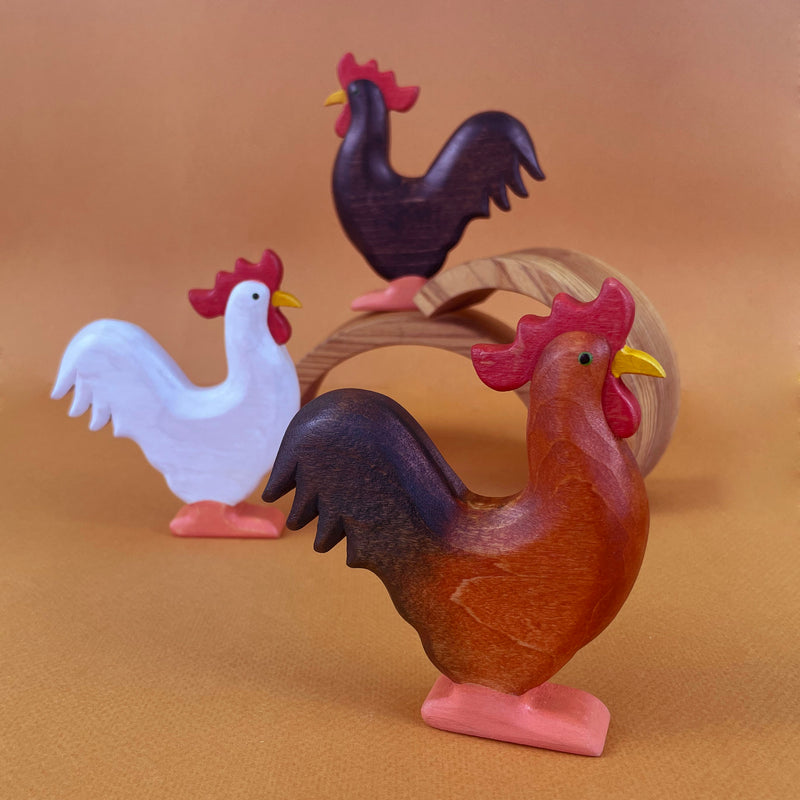 Wooden Rooster - Red