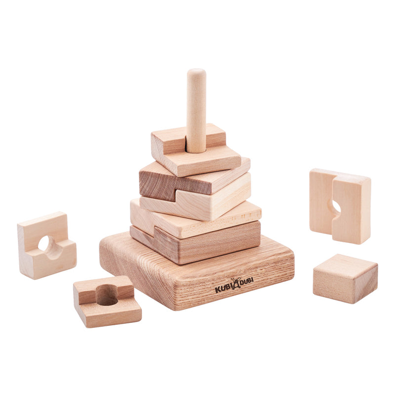 Wooden Stacking Pyramid - Techno