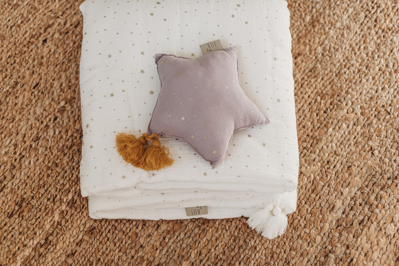 Muslin Star Pillow Small - Heather