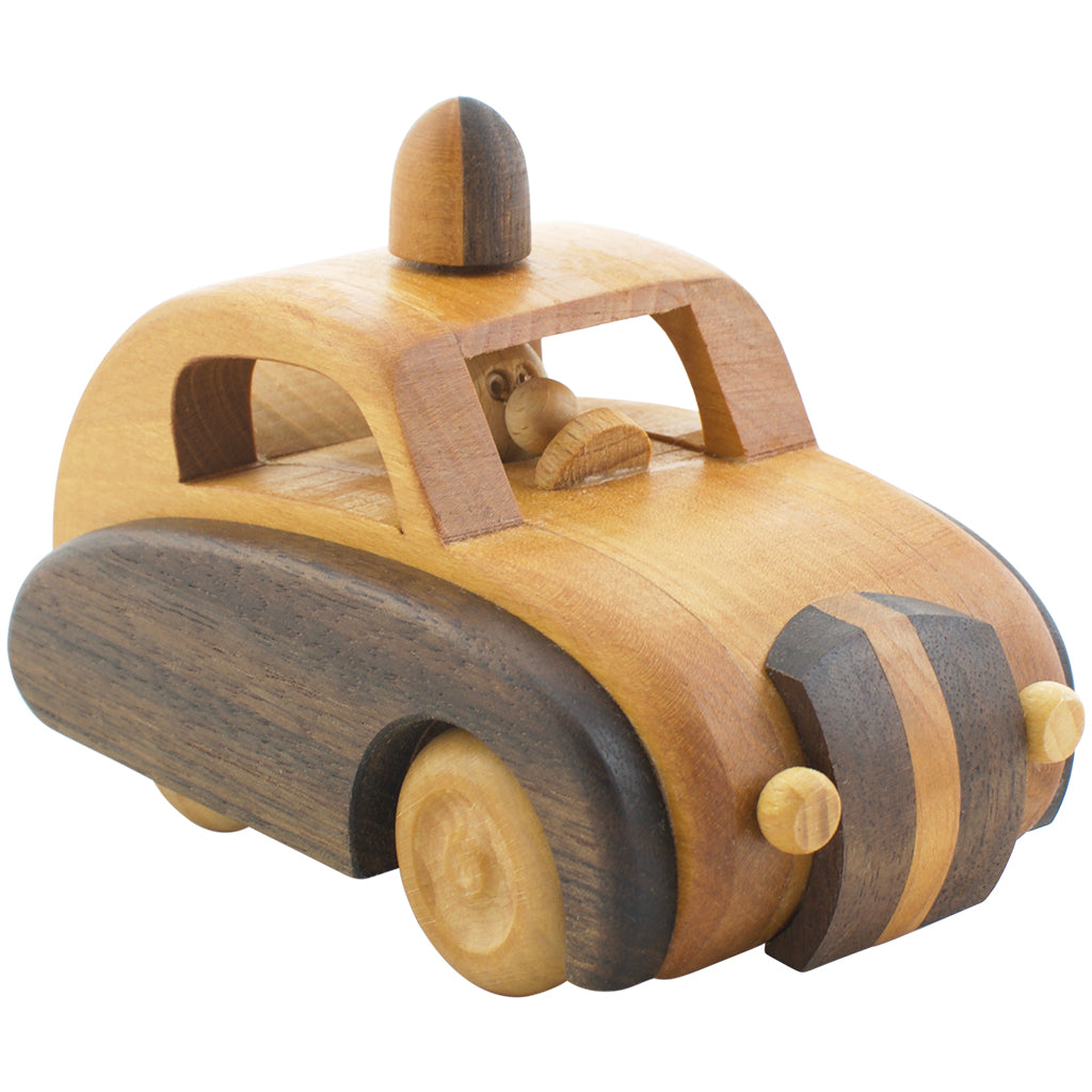 Wooden police cheap car toy