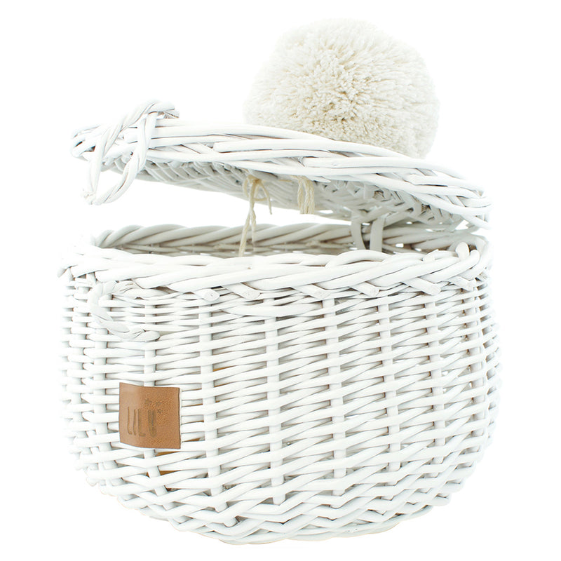 Wicker Basket Small - White