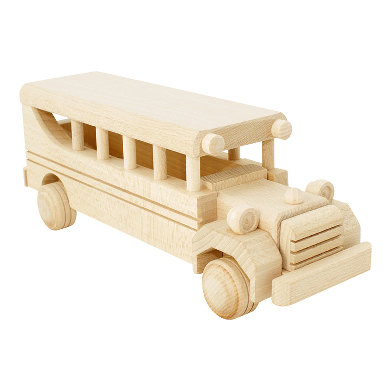 Wooden Vintage School Bus Toy