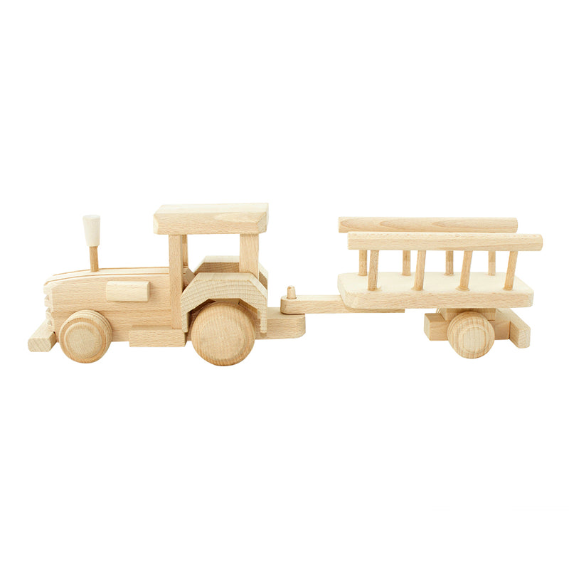 Wooden Tractor With Trailer - Betty