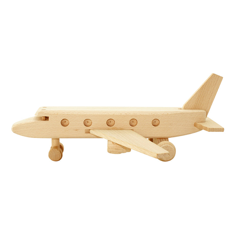 Wooden Toy Passenger Jet Plane - Bessie