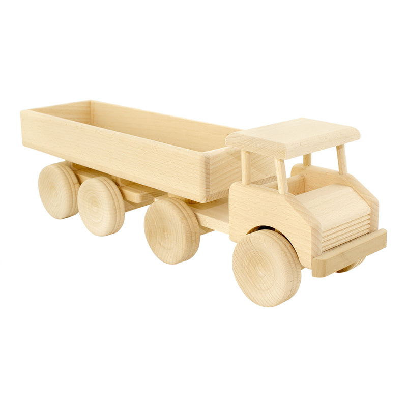 Wooden Toy Semi Trailer Truck For Kids
