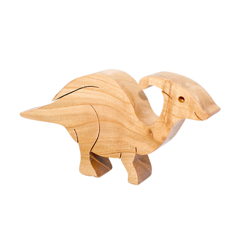 Wooden Parasaurolophus Figure