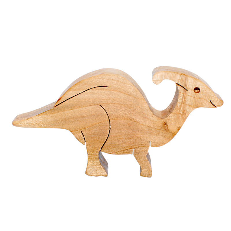 Wooden Parasaurolophus Figure