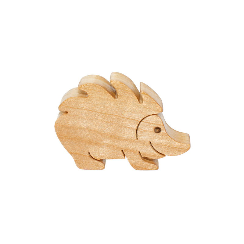 Wooden Hedgehog Figure