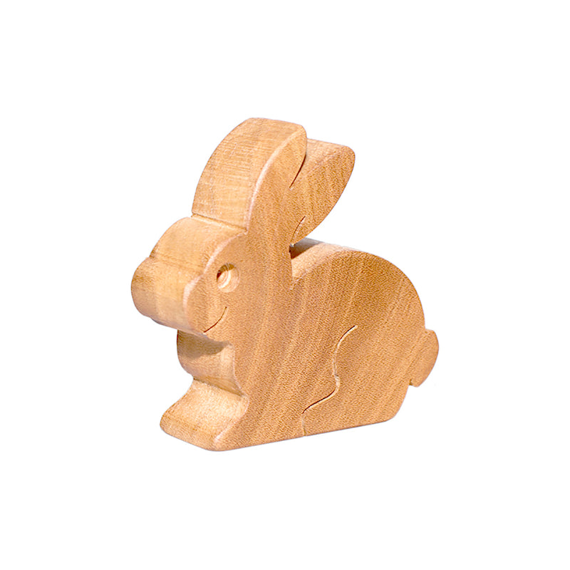 Wooden Rabbit Figure