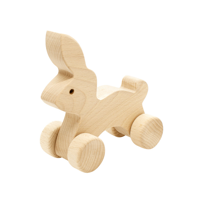 Wooden Rabbit Push Along - Hoppy