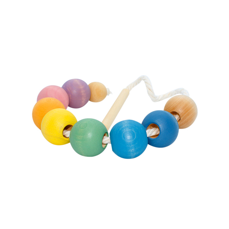 Wooden Lacing Toy - Pastel