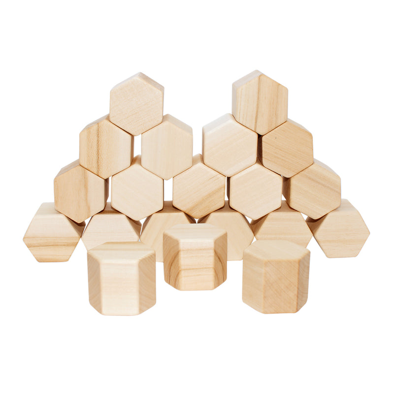 Wooden Honeycomb Blocks - Natural