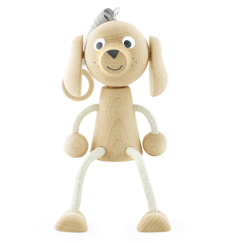 Wooden Spring Toy Puppy - Happy Go Ducky Toys