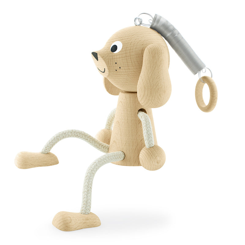 Wooden Dog Toy On Spring - Melody