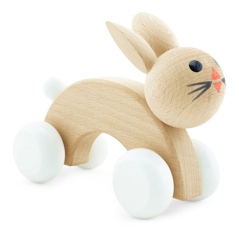 wooden push along toy bunnies