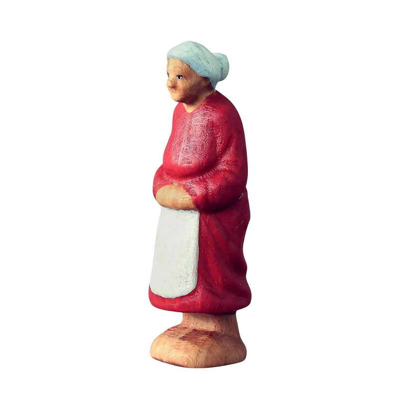 Wooden Grandma Figure