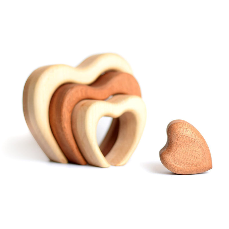 Wooden Stacking Hearts
