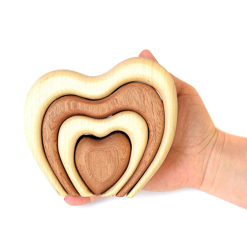Wooden Stacking Hearts