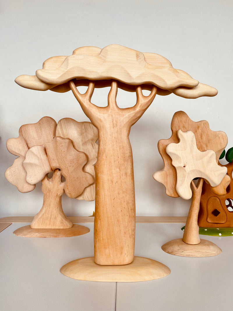 Large Wooden Toy Baobab Tree