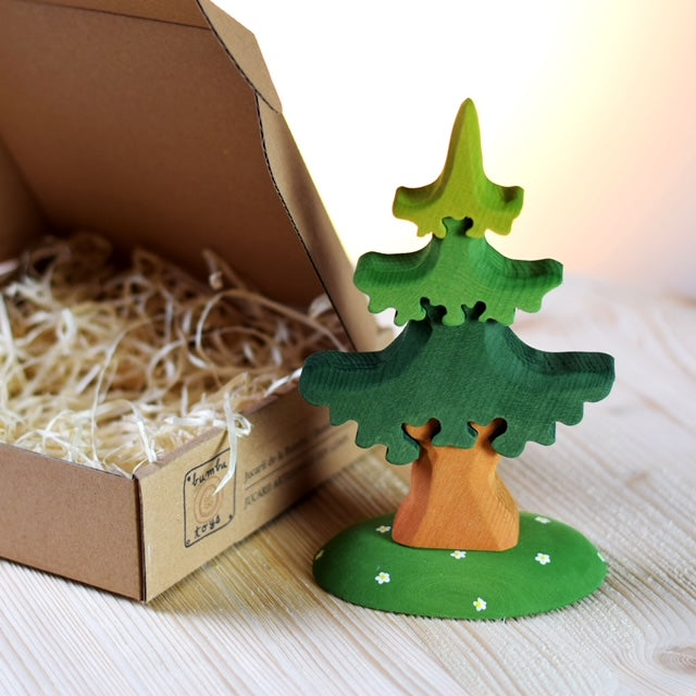 Wooden Spruce Tree Puzzle - Small