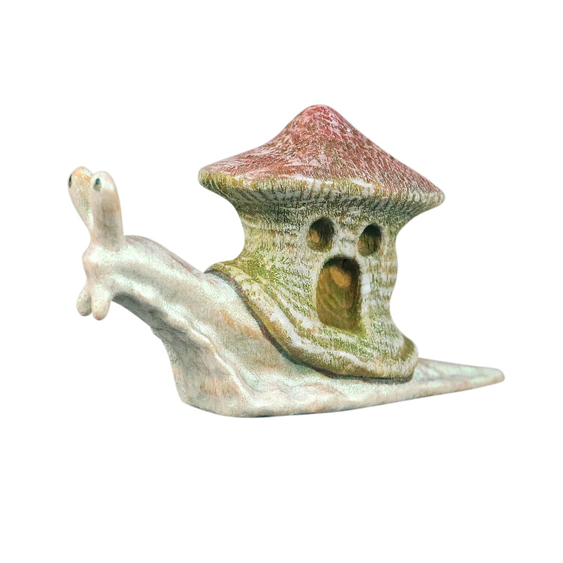 Wooden Snail With House