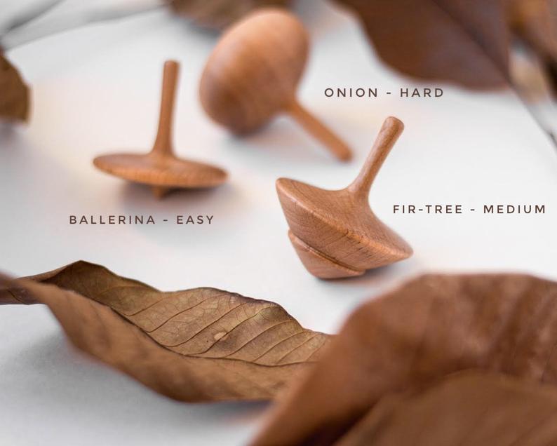 Wooden Spinning Tops