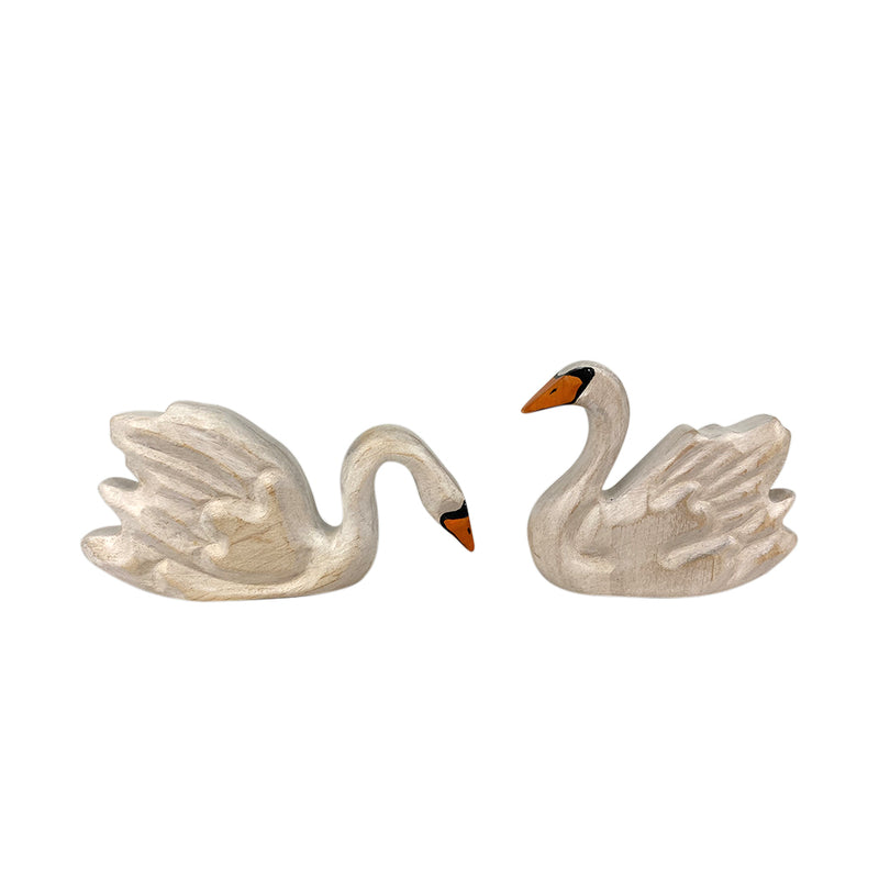 Wooden Swans - Set of 2