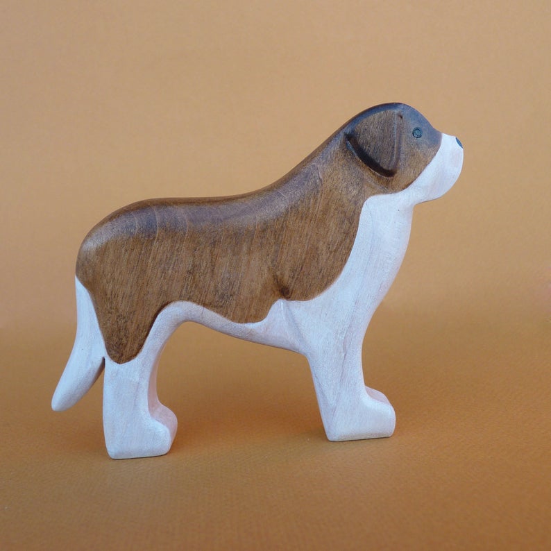 Wooden Toy Dog Figure