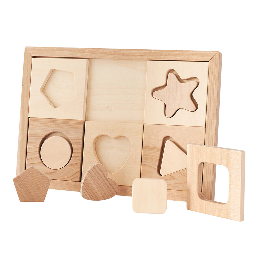Wooden Shape Sorting Puzzle Educational Toys Kubi Dubi Aus