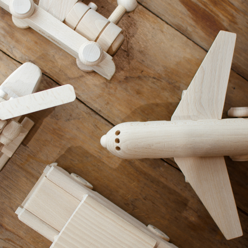 Wooden Toy Passenger Plane - Sully