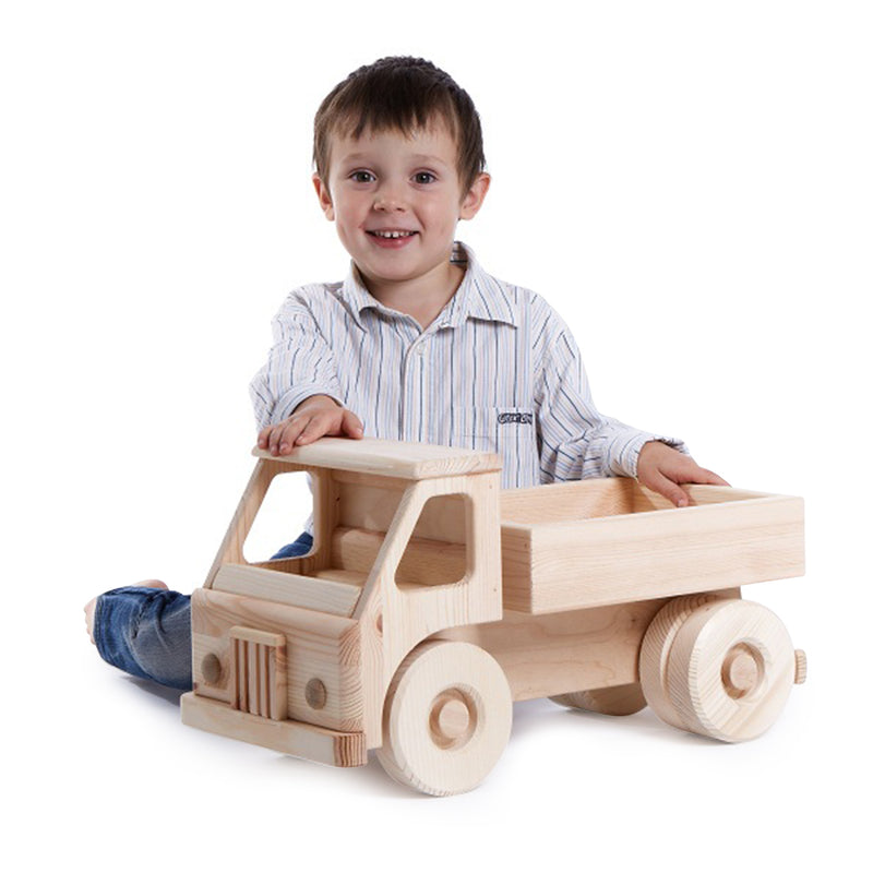 Extra Large Wooden Toy Truck With Blocks - Junior