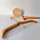 Wooden Bow, Bag, Target & 5 Arrow Set