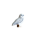 Wooden Snowy Owl