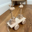 Wooden Pull Along Giraffes - Damien & Desmond