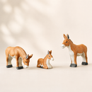 Wooden Donkey Family - Set Of 3