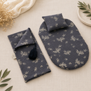 Muslin Doll Pram Bedding - Graphite