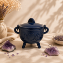 Cast Iron Cauldron With Lid - Midnight Blue