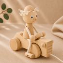Wooden Pull Along Boy With Tractor - Ernest