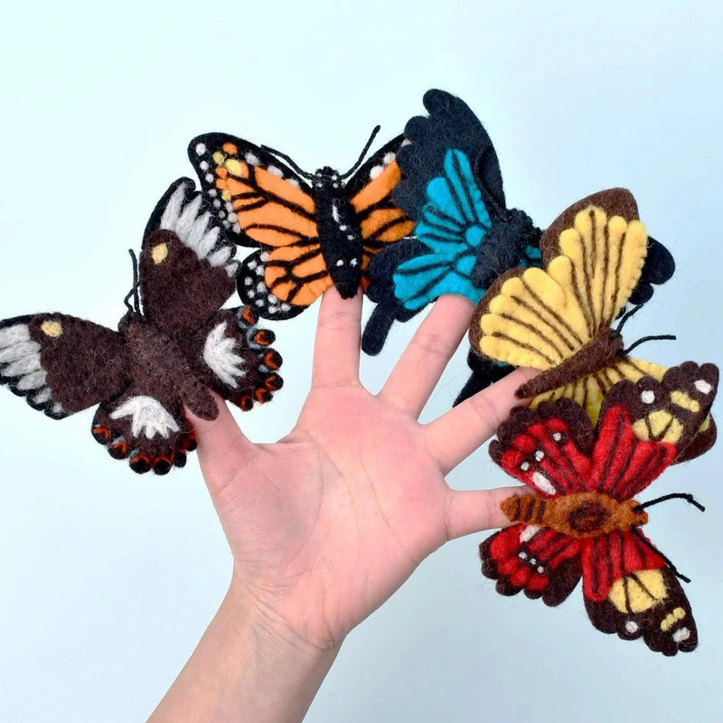 Felt Finger Puppet Set - Butterflies