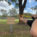 Wooden Toy Slingshot with 3 Felt Balls