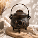 Aluminium Cauldron With Lid - Copper Antique