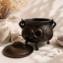 Aluminium Cauldron With Lid - Copper Antique