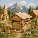 Wooden Building Puzzle - Archa Alpen 2