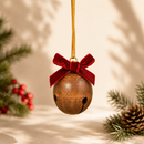 Wooden Personalised Christmas Ornament - Small Bell With Bow