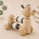 Wooden Cow With Counting Beads - Ruben