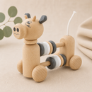 Wooden Cow With Counting Beads - Ruben
