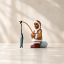 Wooden Eskimo Fishing Set